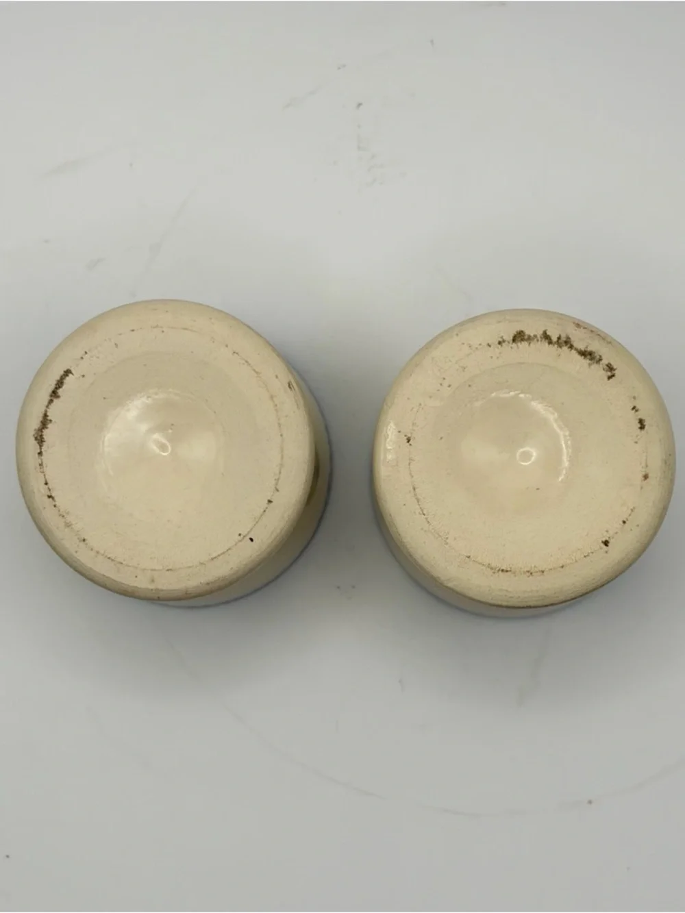 Vintage French Quimper Faience Egg Cups 2 Pc Hand Painted Folk Art Cottagecore